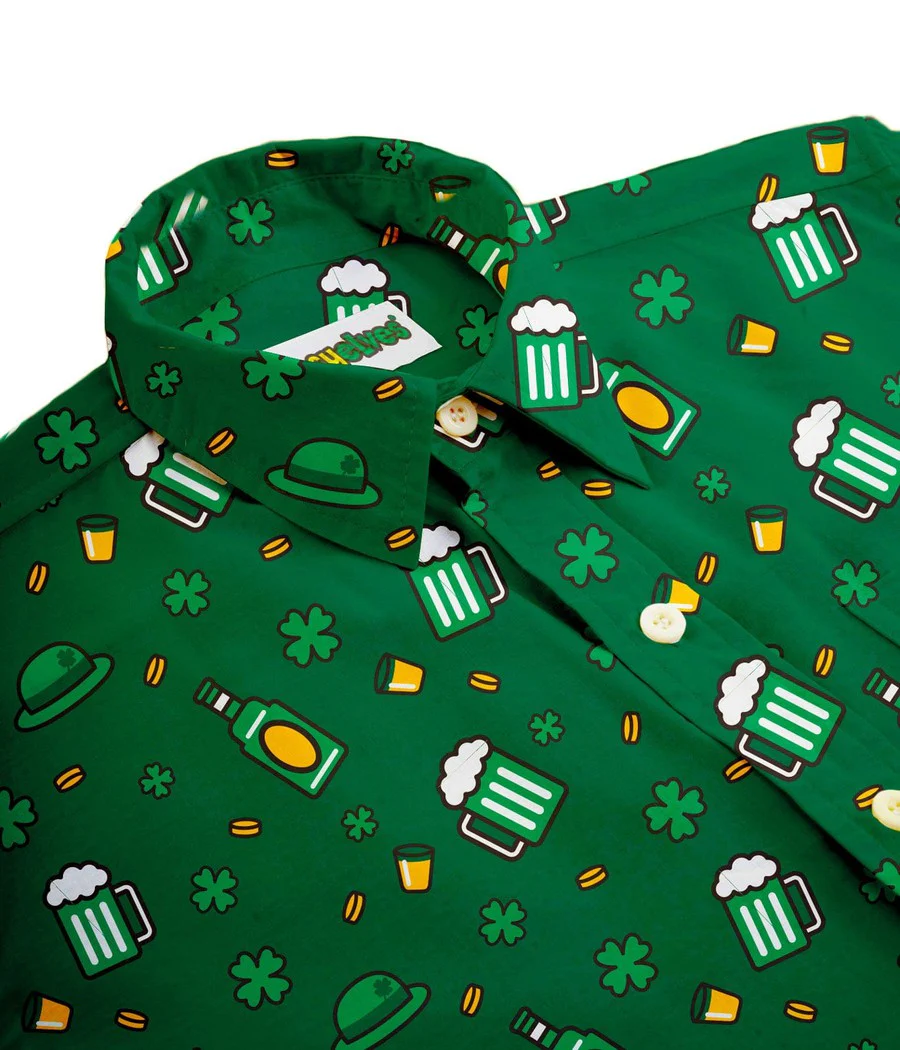 Men's Ice Cold Clover Button Down Shirt