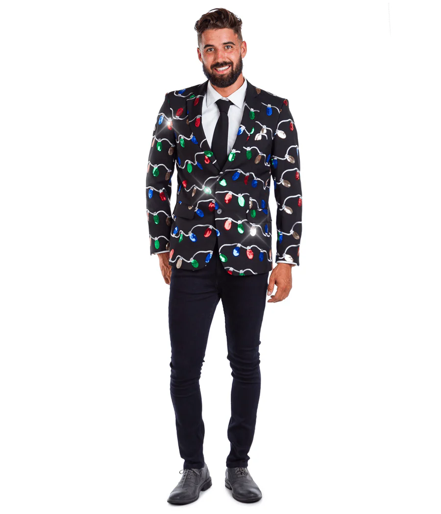Men's Sequin Tangle Wrangler Blazer with Tie