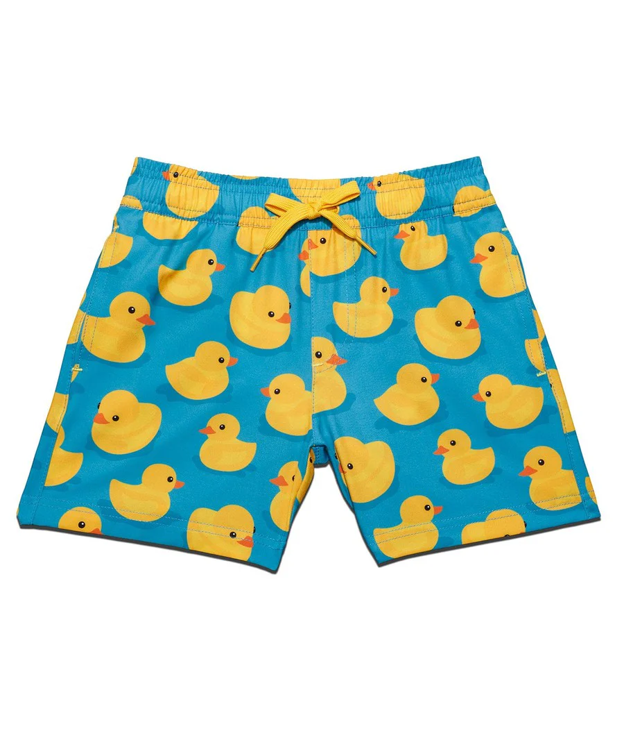 Boy's Rubber Ducky Stretch Swim Trunks