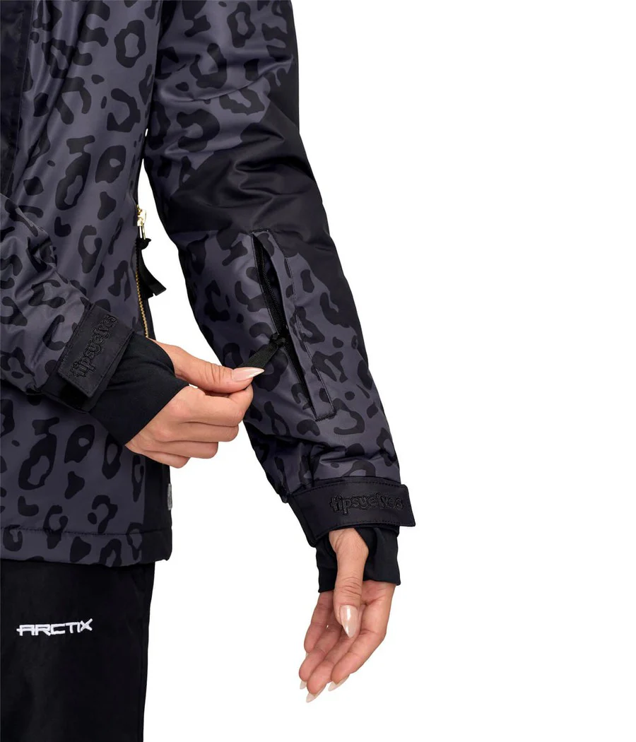 Women's Midnight Leopard Snow Jacket
