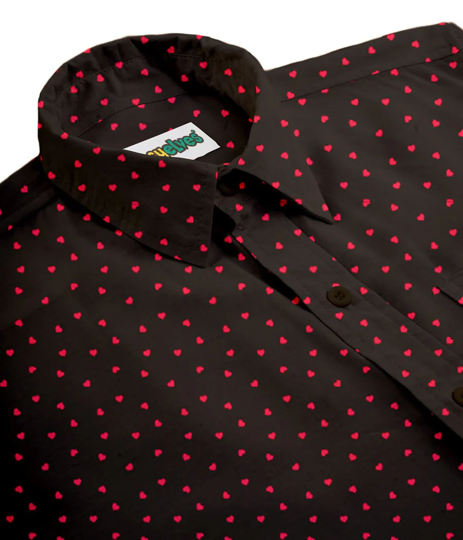 Men's Confetti Heart Button Down Shirt