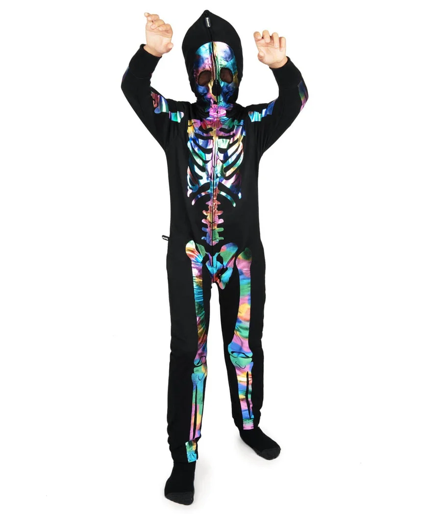 Boy's Iridescent Skeleton Costume