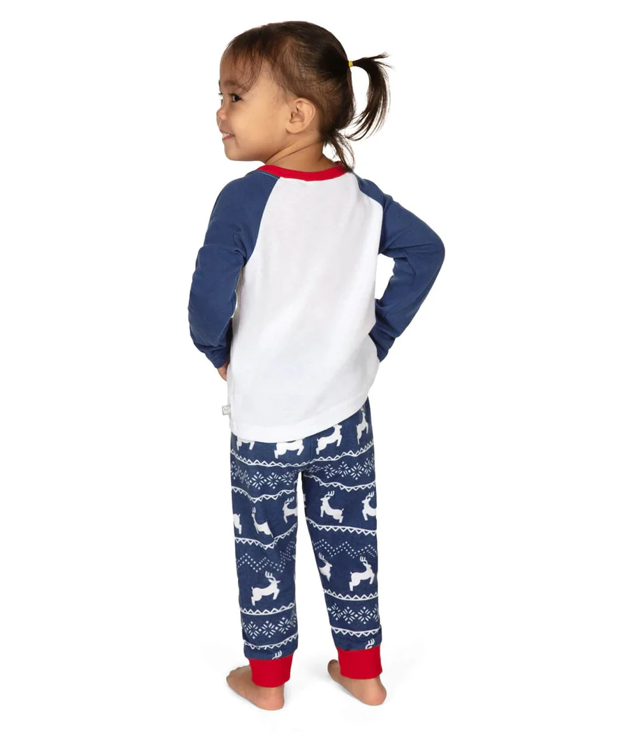 Toddler Girl's Whoop Deer It Is Crew Neck Pajama Set