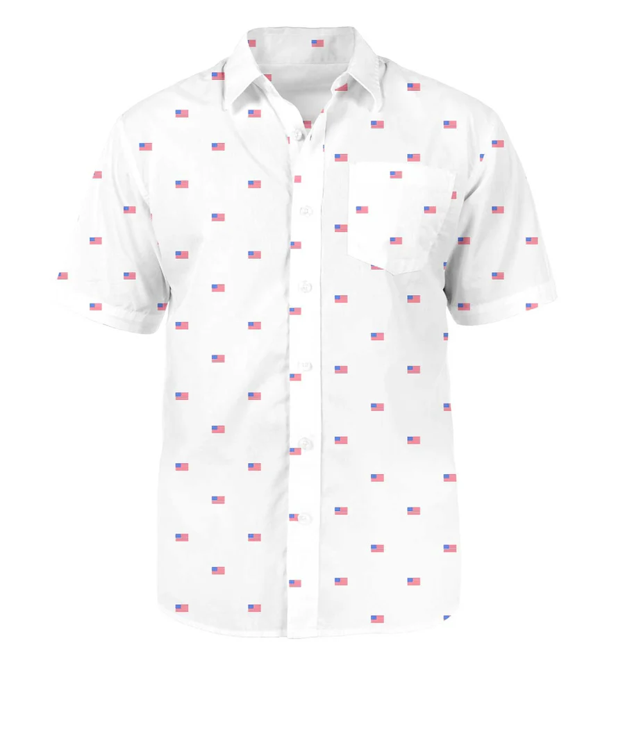 Men's USA Grand Ol' Flag Button Down Shirt