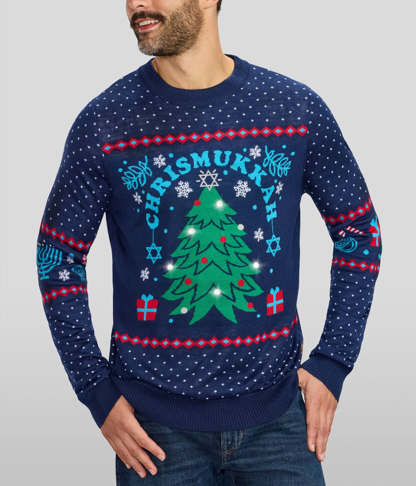 Men's Chrismukkah Light Up Sweater