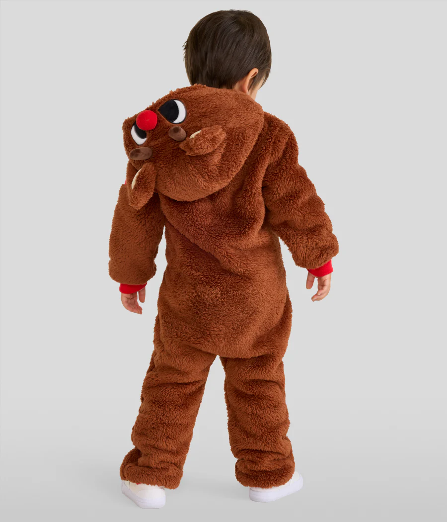Baby Boy's Rudolph Sherpa Jumpsuit