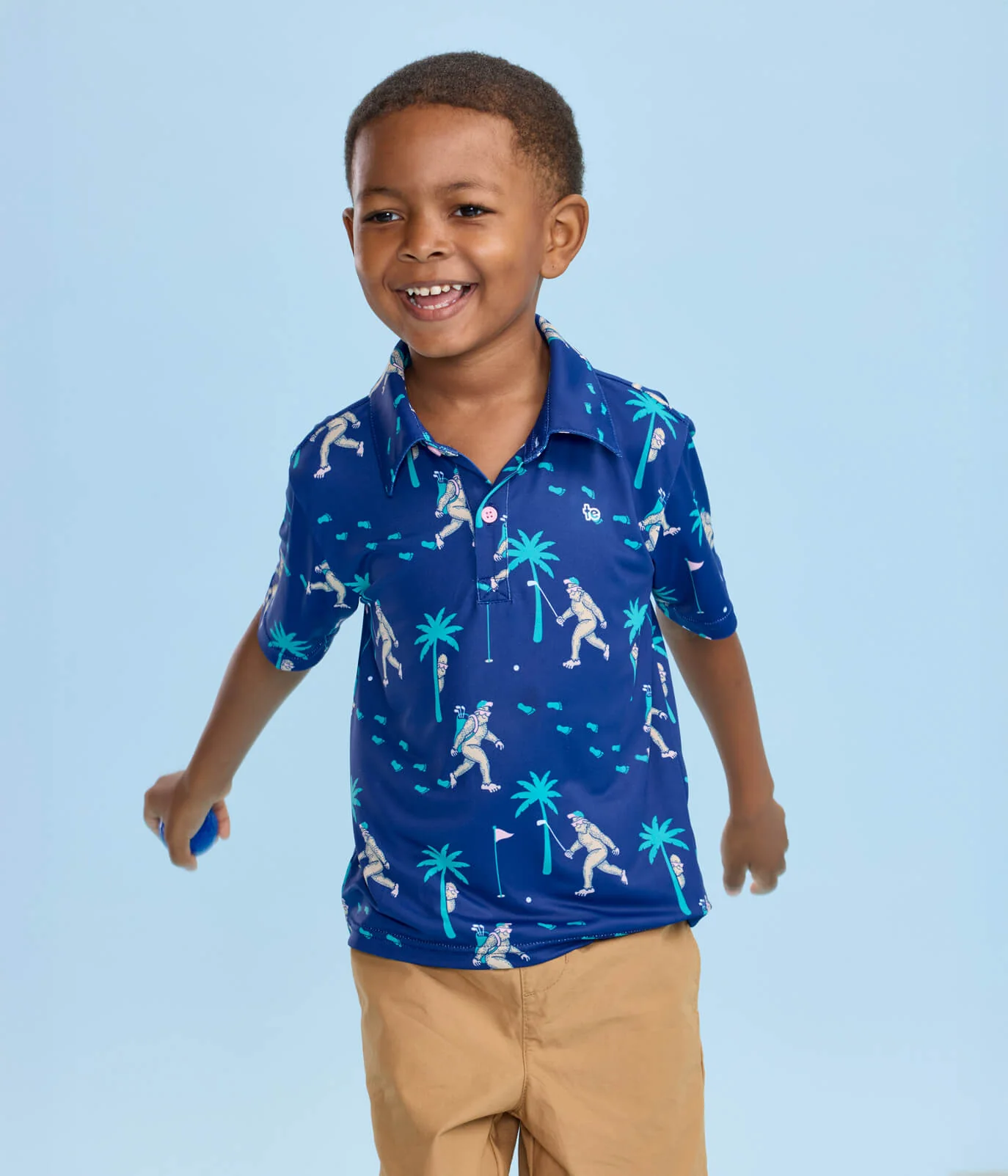 Toddler Boy's Bigfoot Bogey Golf Polo