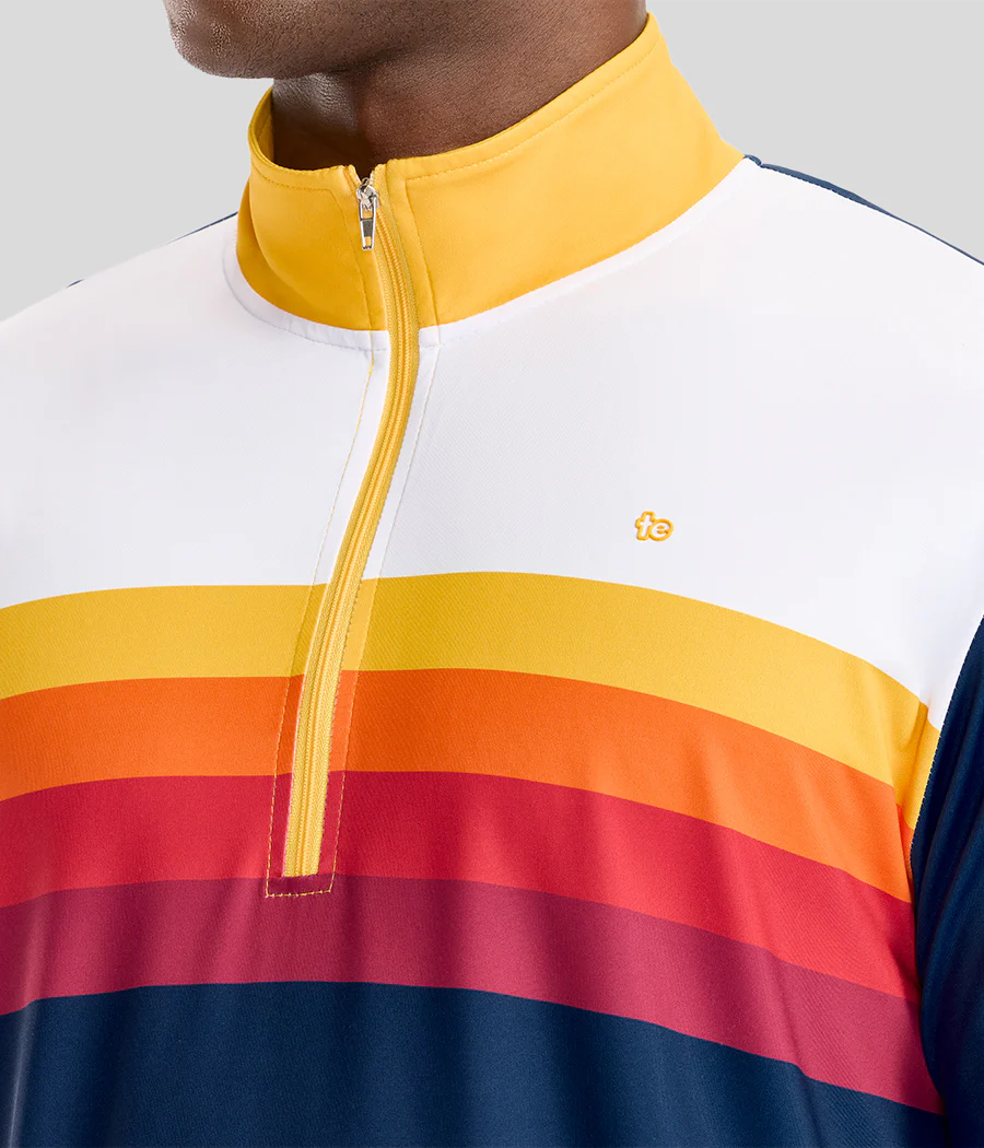 Men's Slice of Sunset Golf Quarter Zip Pullover