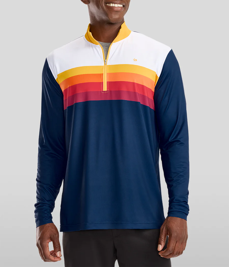 Men's Slice of Sunset Golf Quarter Zip Pullover