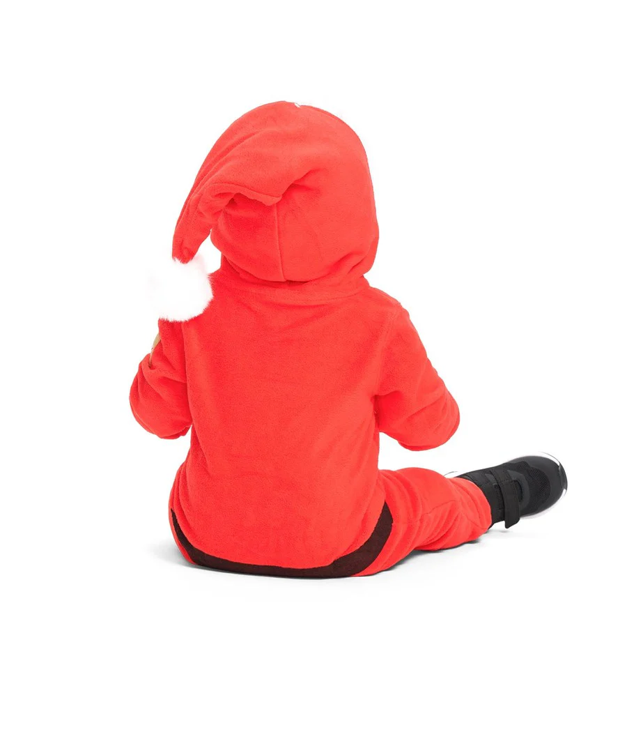 Baby Girl's Santa Jumpsuit With Fur