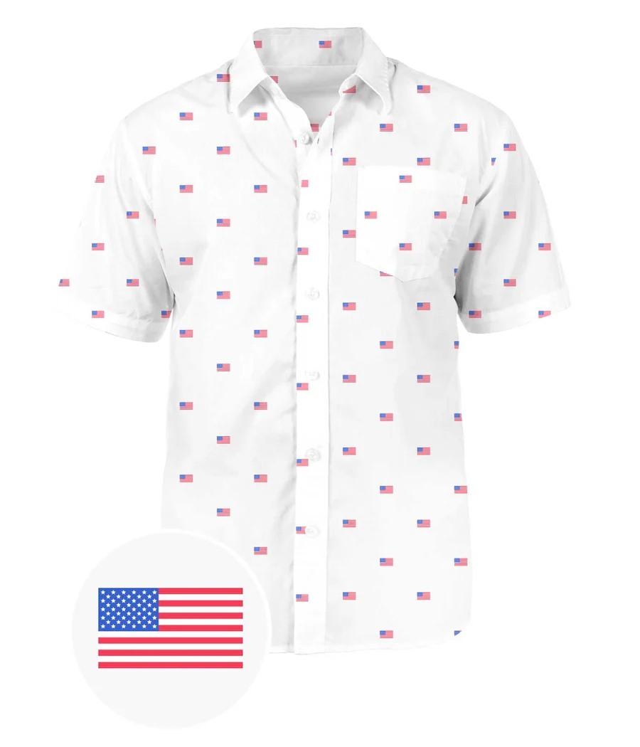 Men's USA Grand Ol' Flag Button Down Shirt