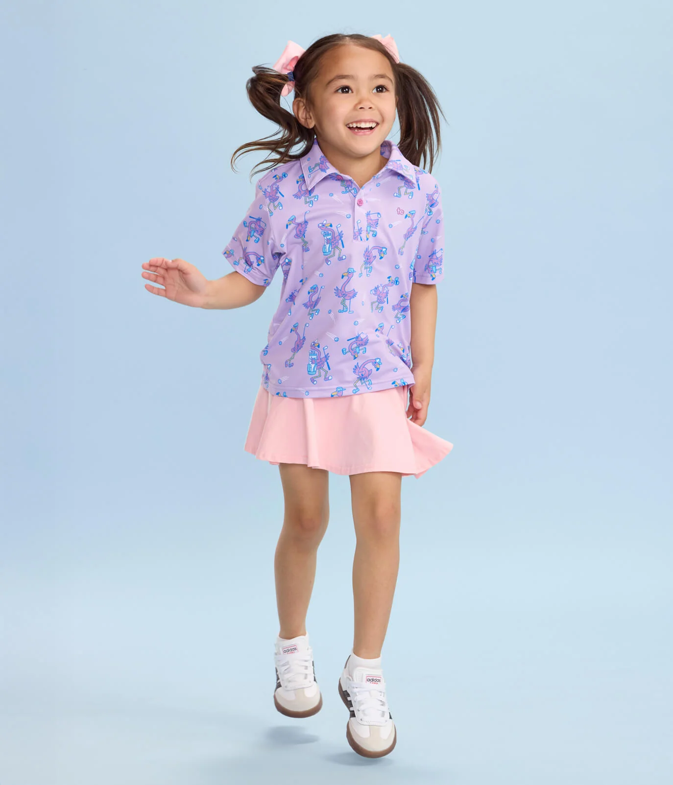 Toddler Girl's Flamingo Fiasco Golf Polo