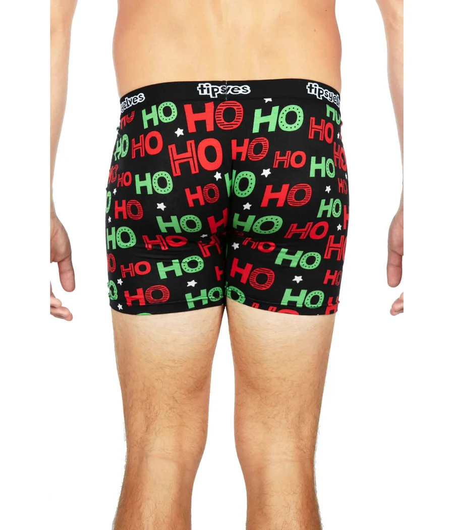 Men's Red and Green Ho Ho Ho Boxer Briefs