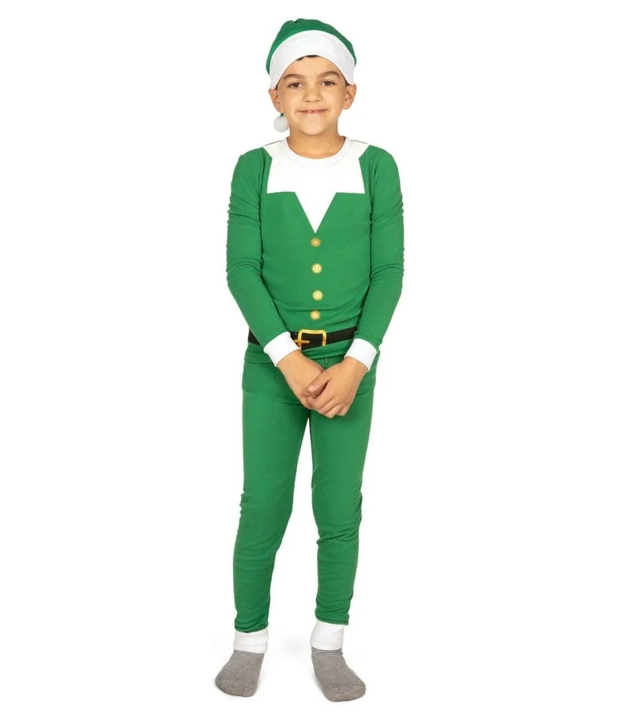 Boy's Elf Crew Neck Pajama Set