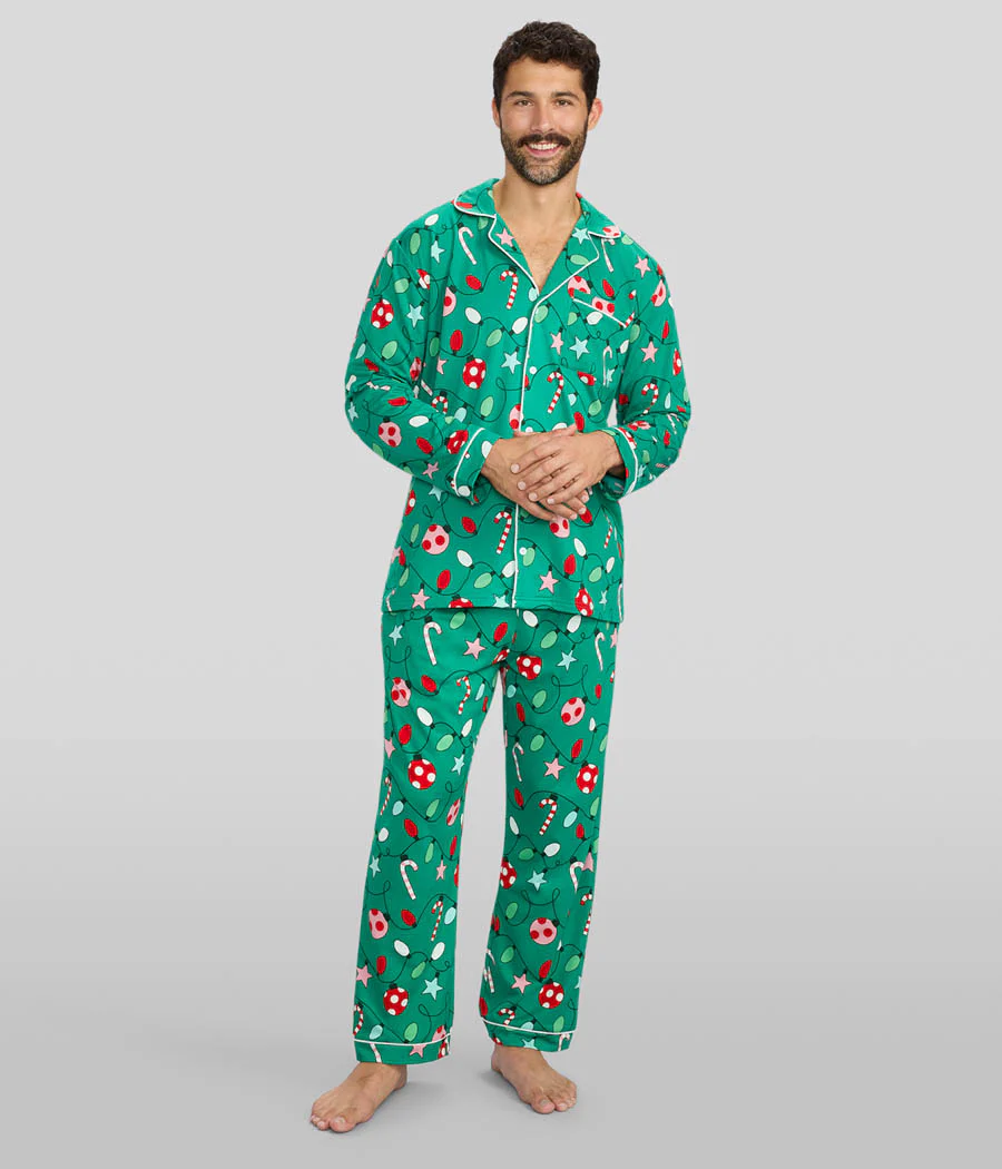 Men's Holly Jolly Lapel Pajama Set