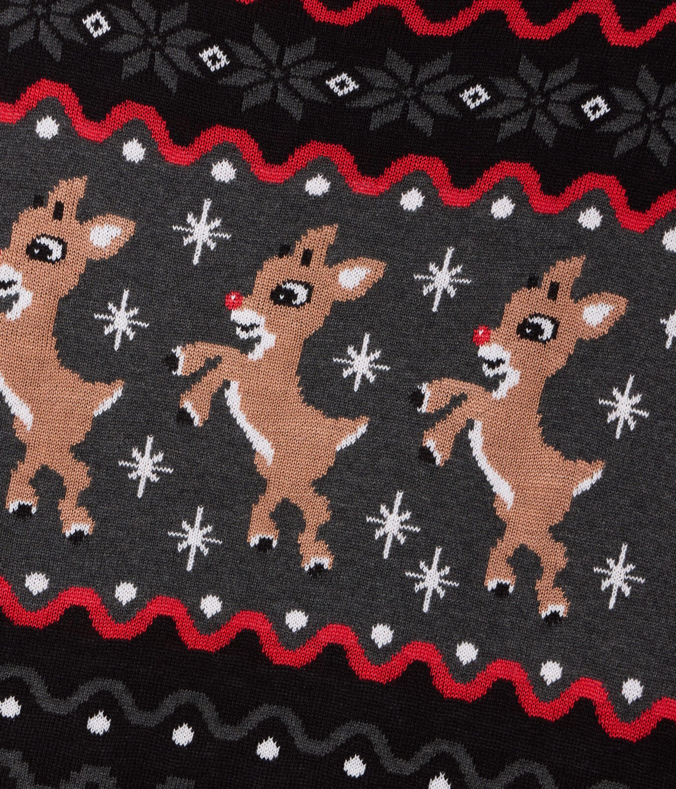 Men's Dark Fair Isle Rudolph Ugly Christmas Sweater