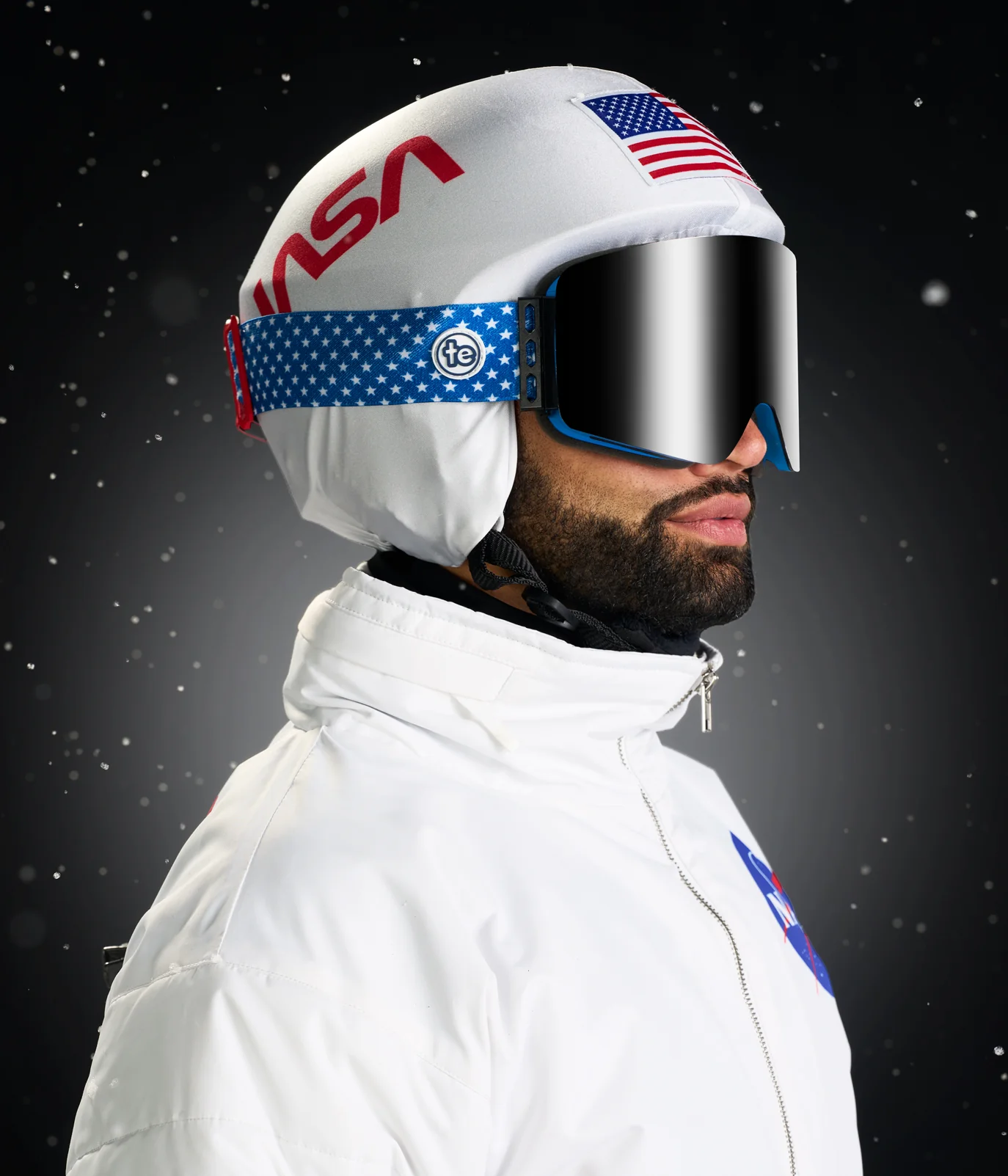 Men's Space Racer Snow Suit and Helmet Cover