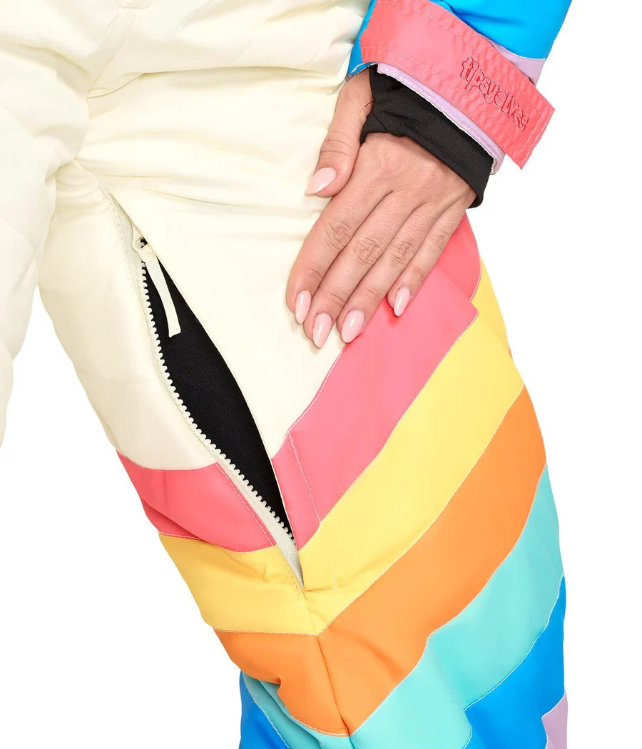 Women's Retro Rainbow Snow Suit