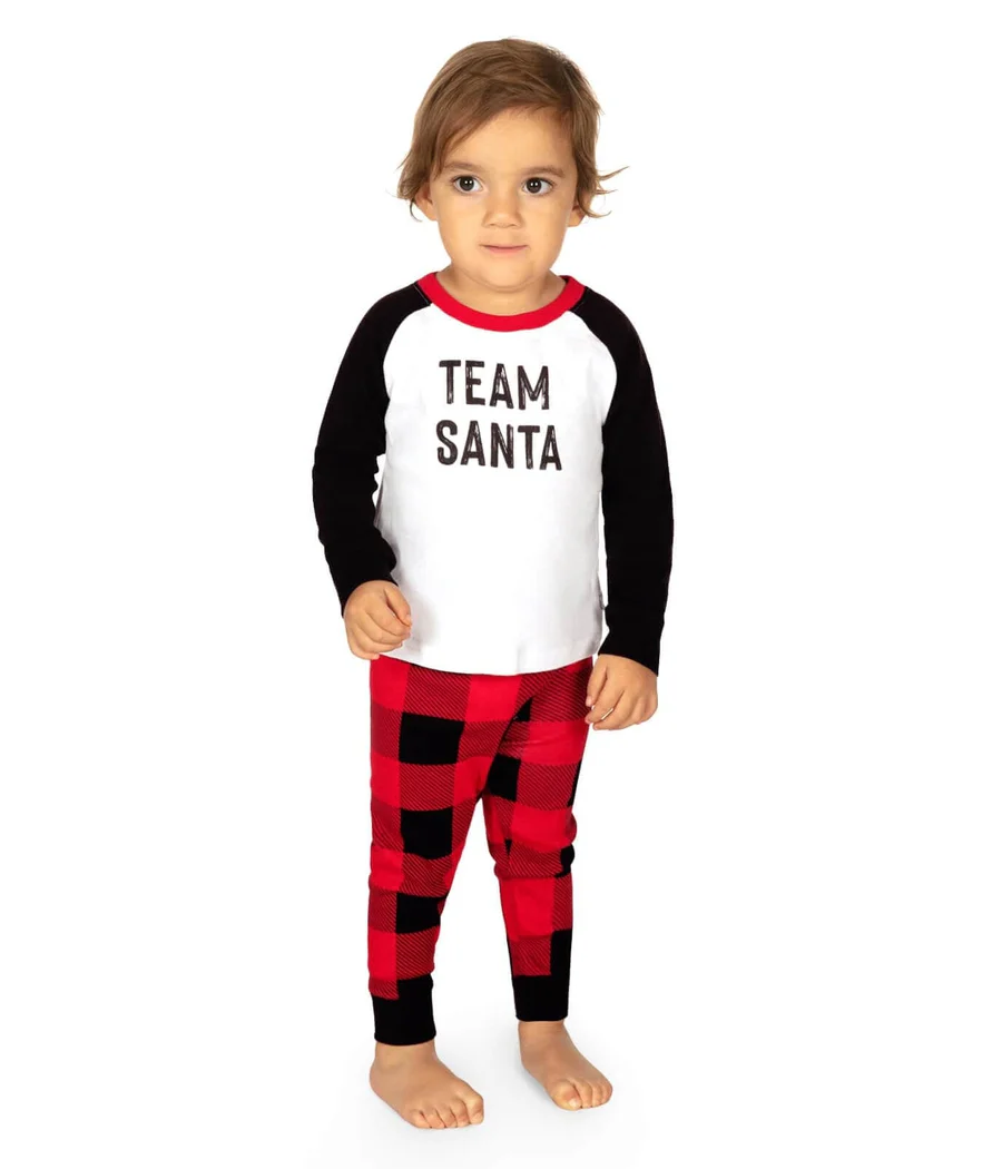Toddler Boy's Team Santa Crew Neck Pajama Set
