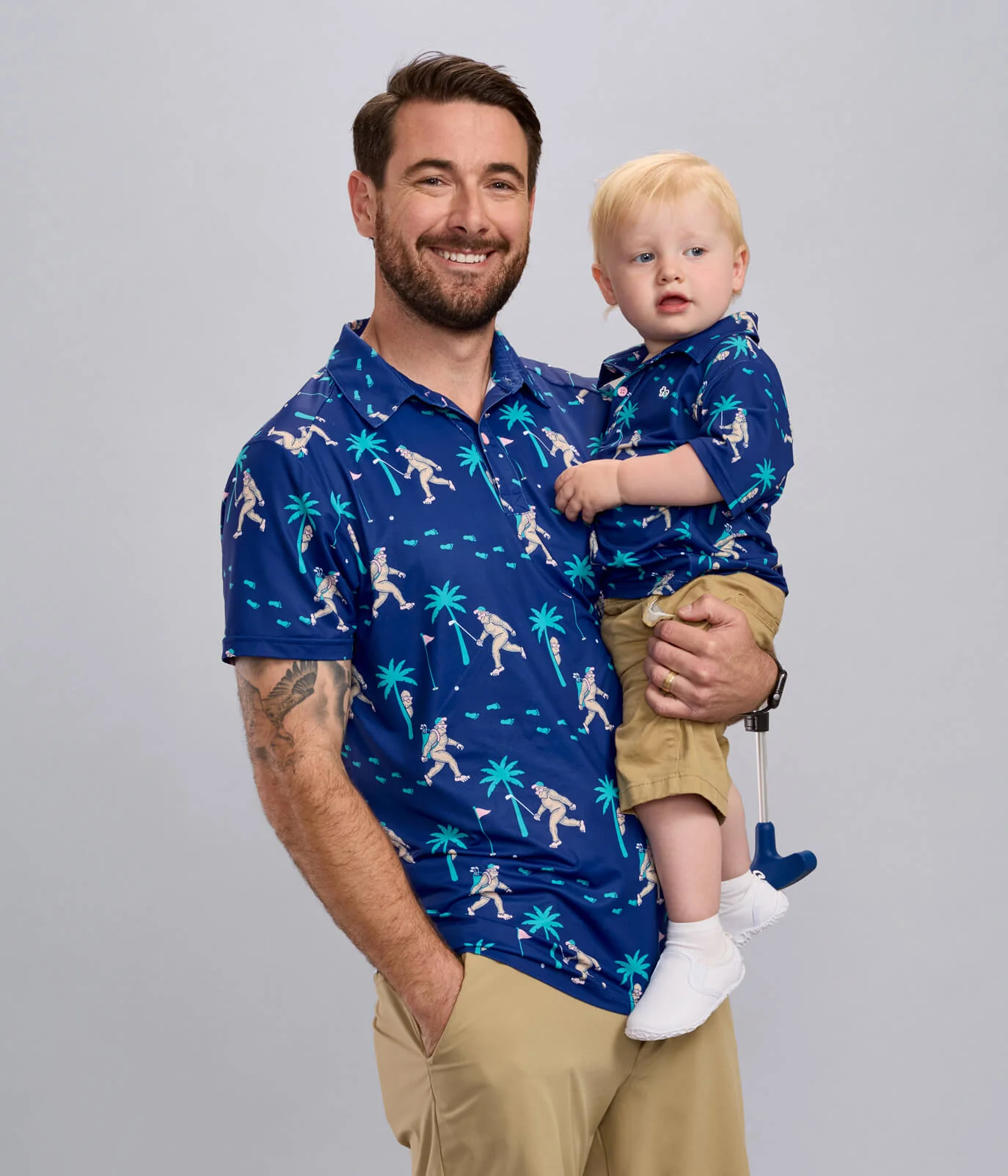 Toddler Boy's Bigfoot Bogey Golf Polo