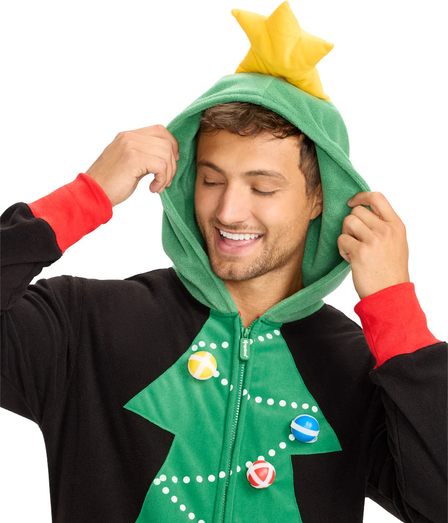 Men's Christmas Tree Toss Game Jumpsuit