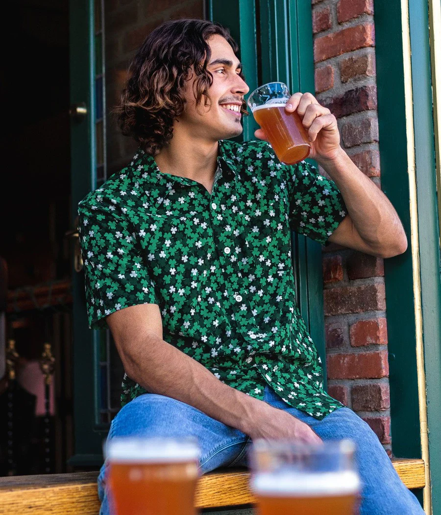 Men's Clover Confetti Button Down Shirt