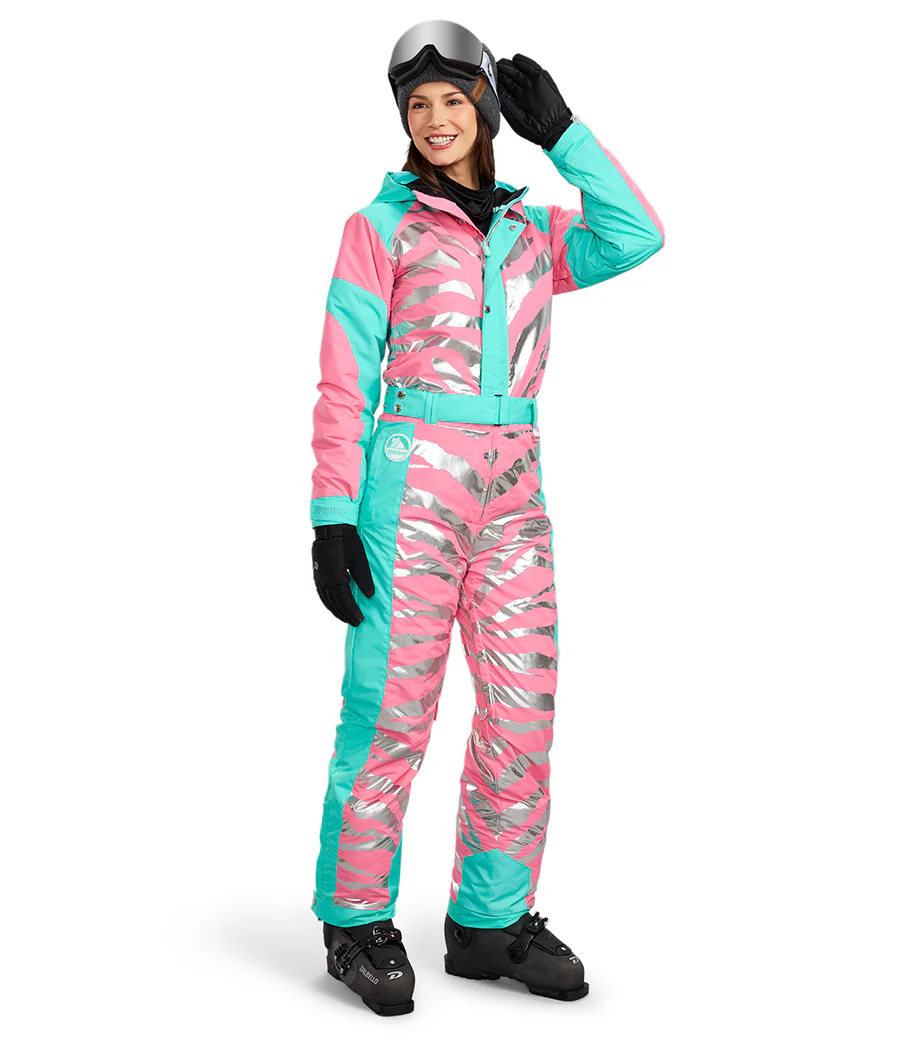 Women's Electric Zebra Snow Suit