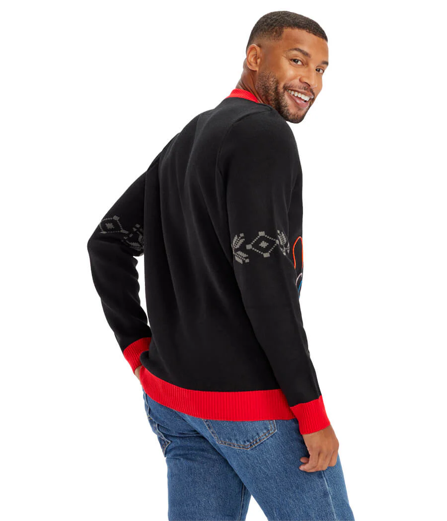 Men's Ho Ho Hello Neon LED Light Up Ugly Christmas Sweater