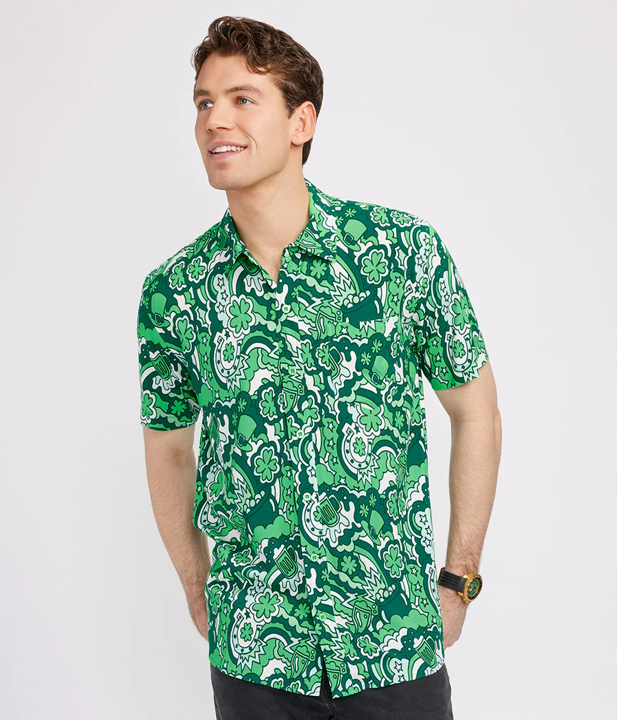 Men's Retro St. Paddy's Button Down Shirt