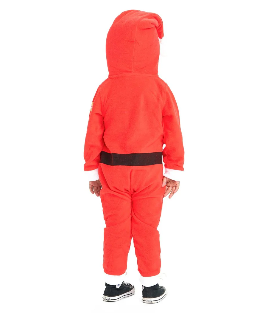 Toddler Boy's Santa Jumpsuit With Fur