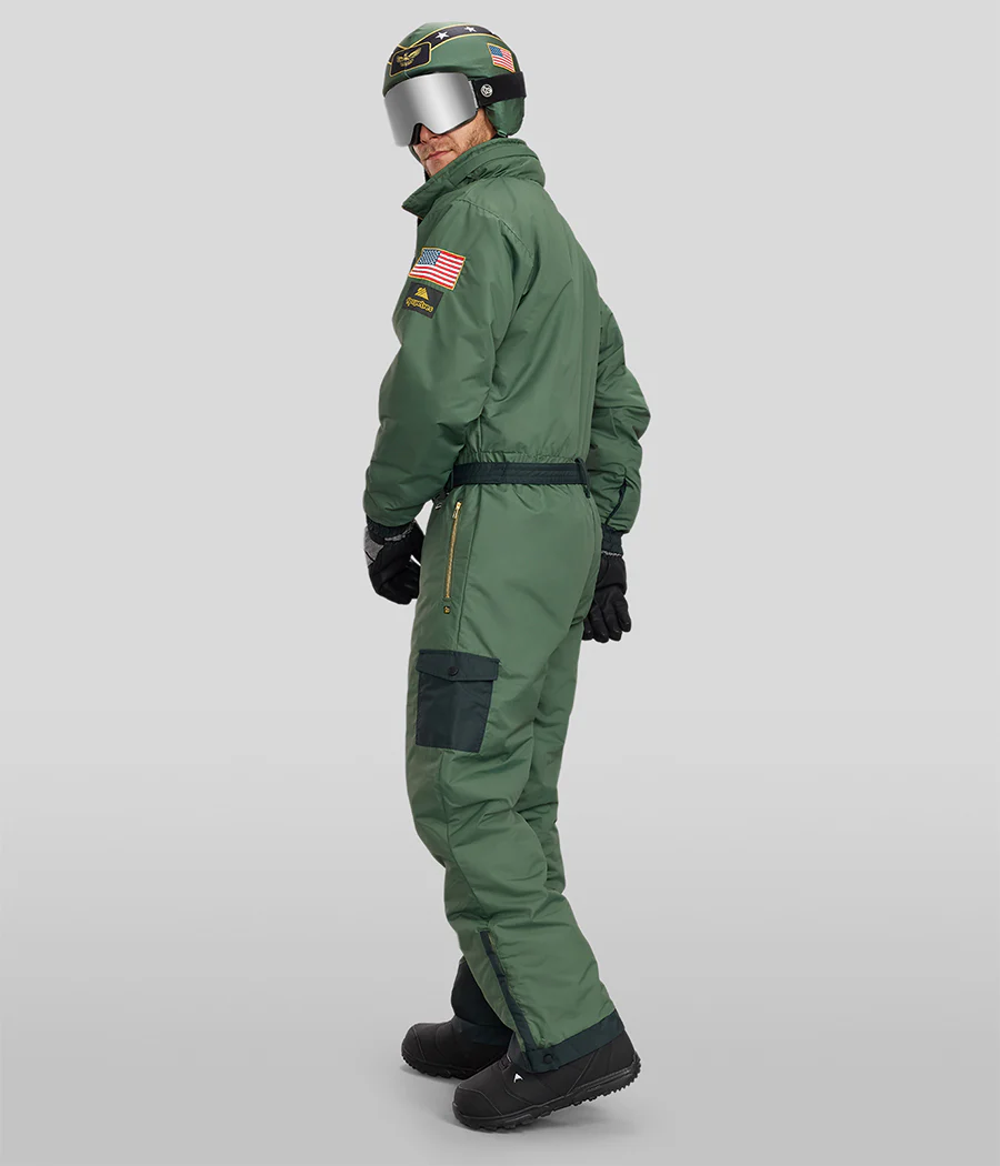 Men's Fighter Pilot Snow Suit and Helmet Cover