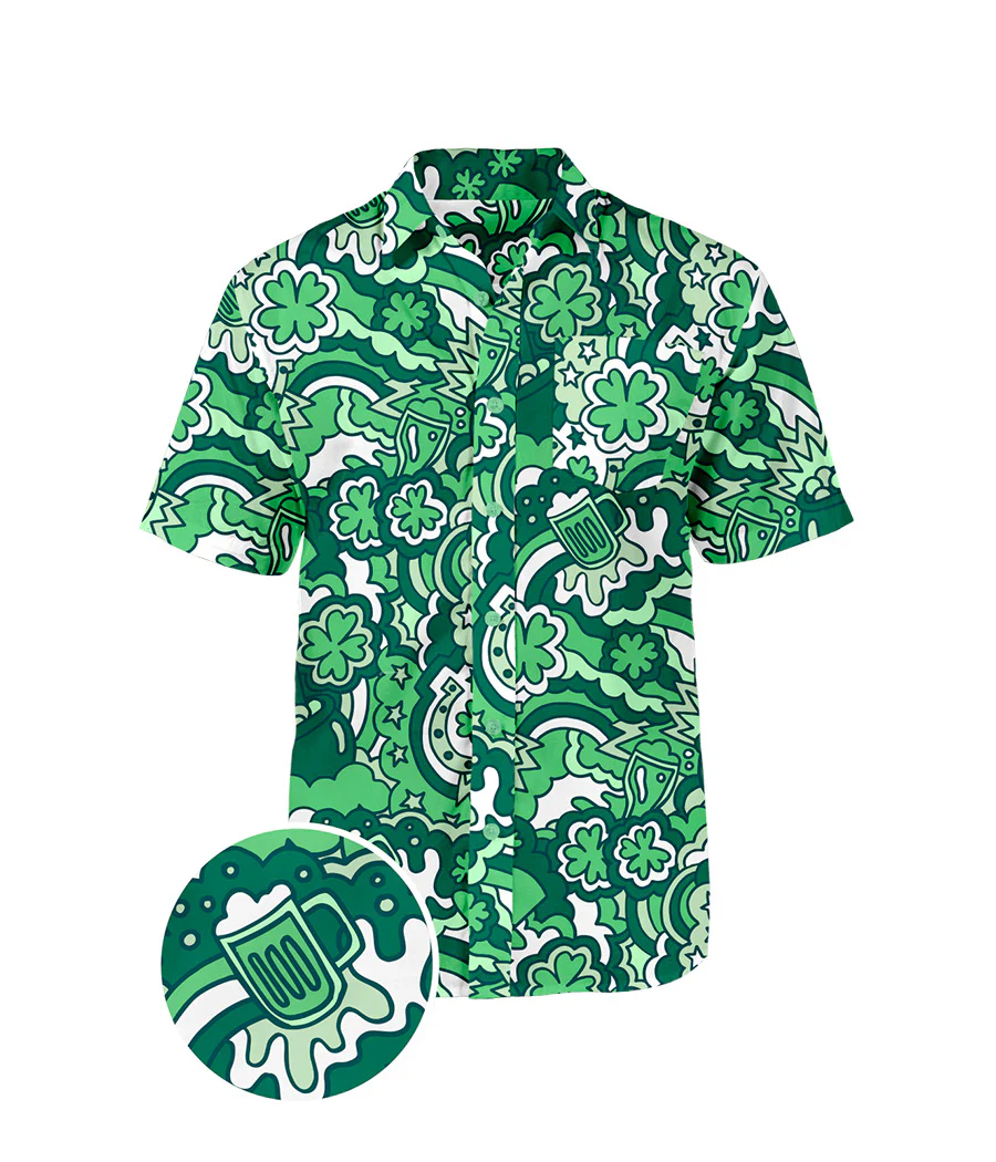 Men's Retro St. Paddy's Button Down Shirt