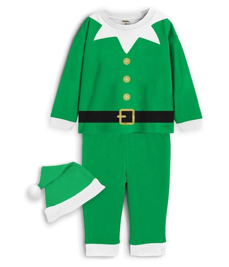 Toddler Boy's Elf Crew Neck Pajama Set