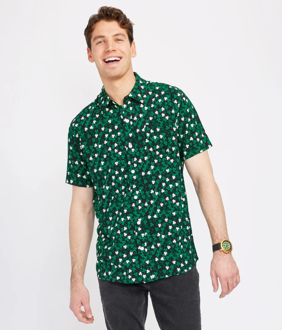 Men's Clover Confetti Button Down Shirt