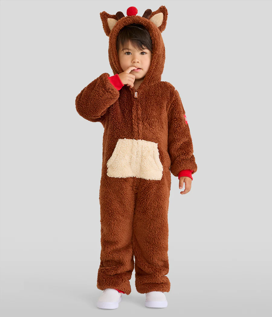 Baby Boy's Rudolph Sherpa Jumpsuit