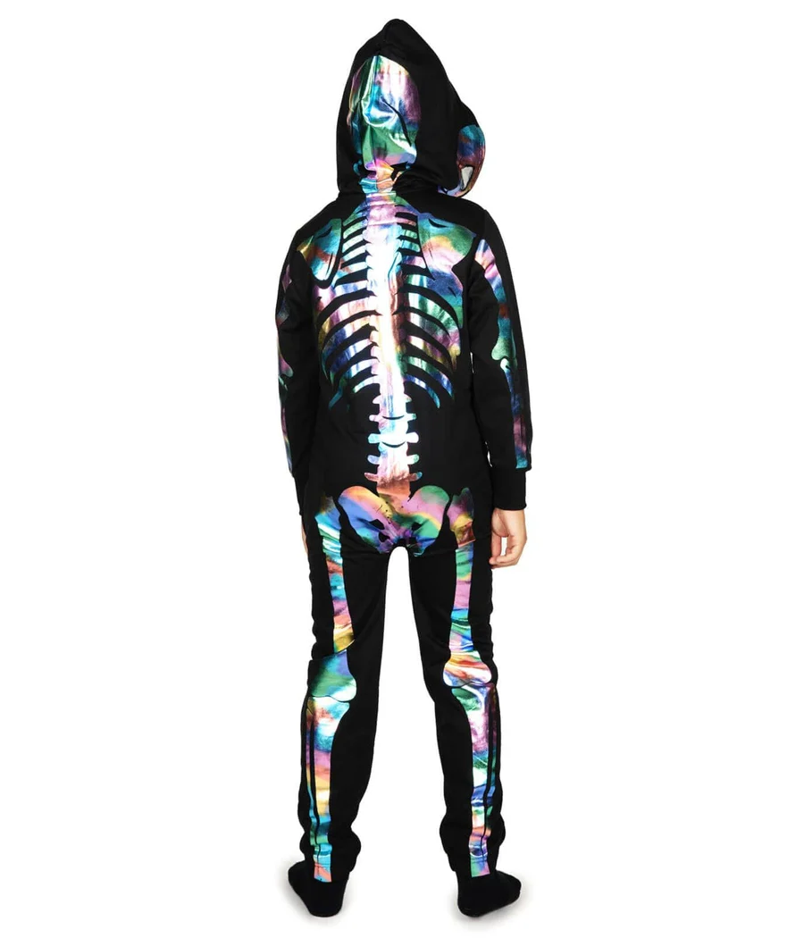 Boy's Iridescent Skeleton Costume