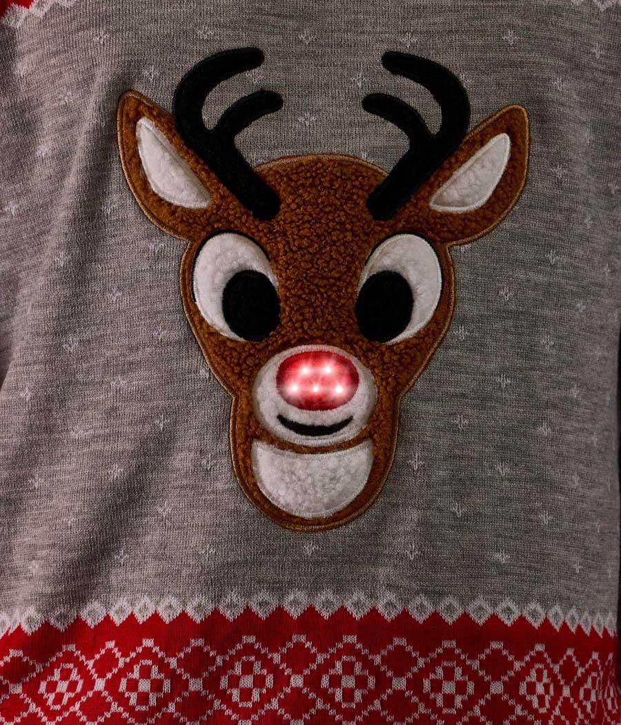 Men's Rudolph Light Up Ugly Christmas Sweater