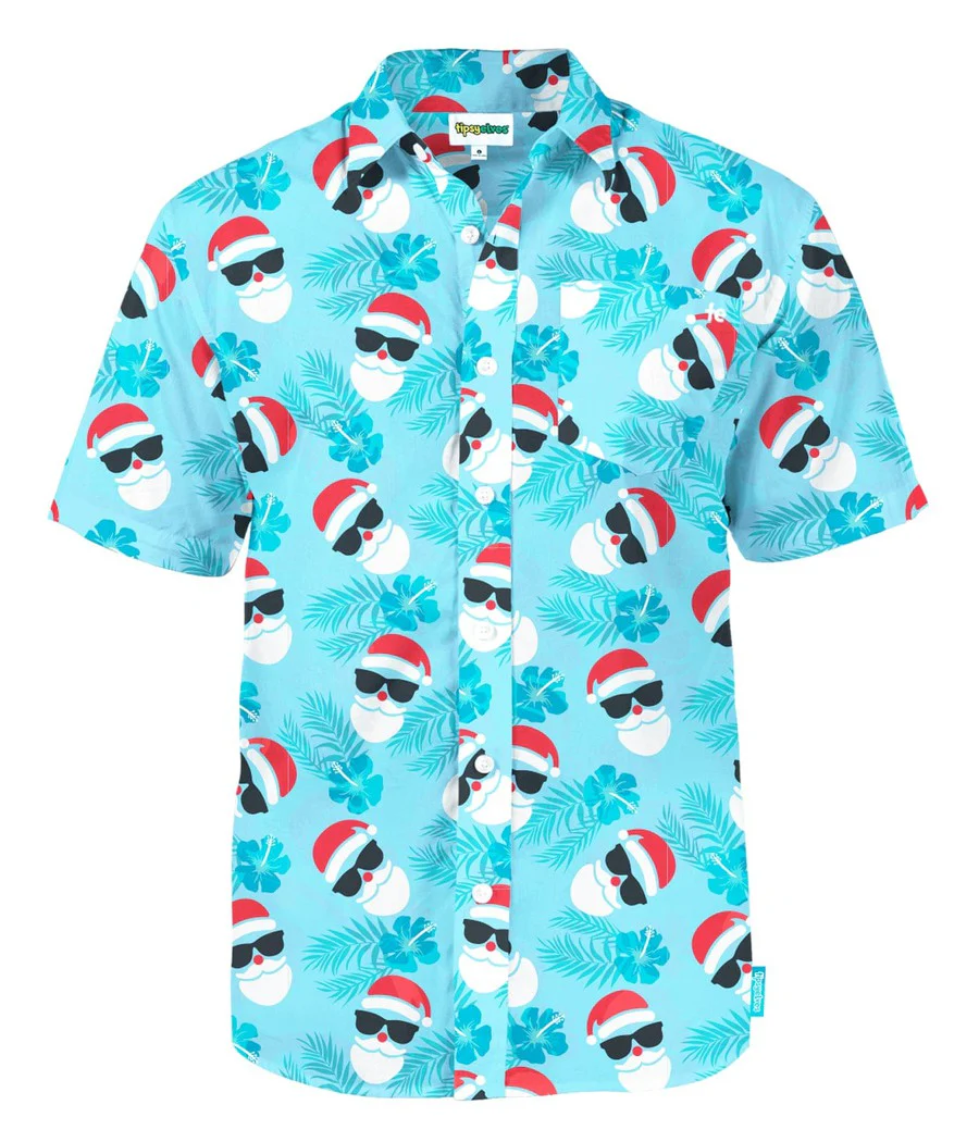 Men's Shady Santa Button Down Shirt