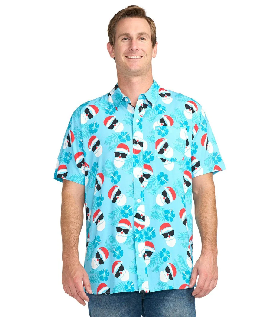 Men's Shady Santa Button Down Shirt