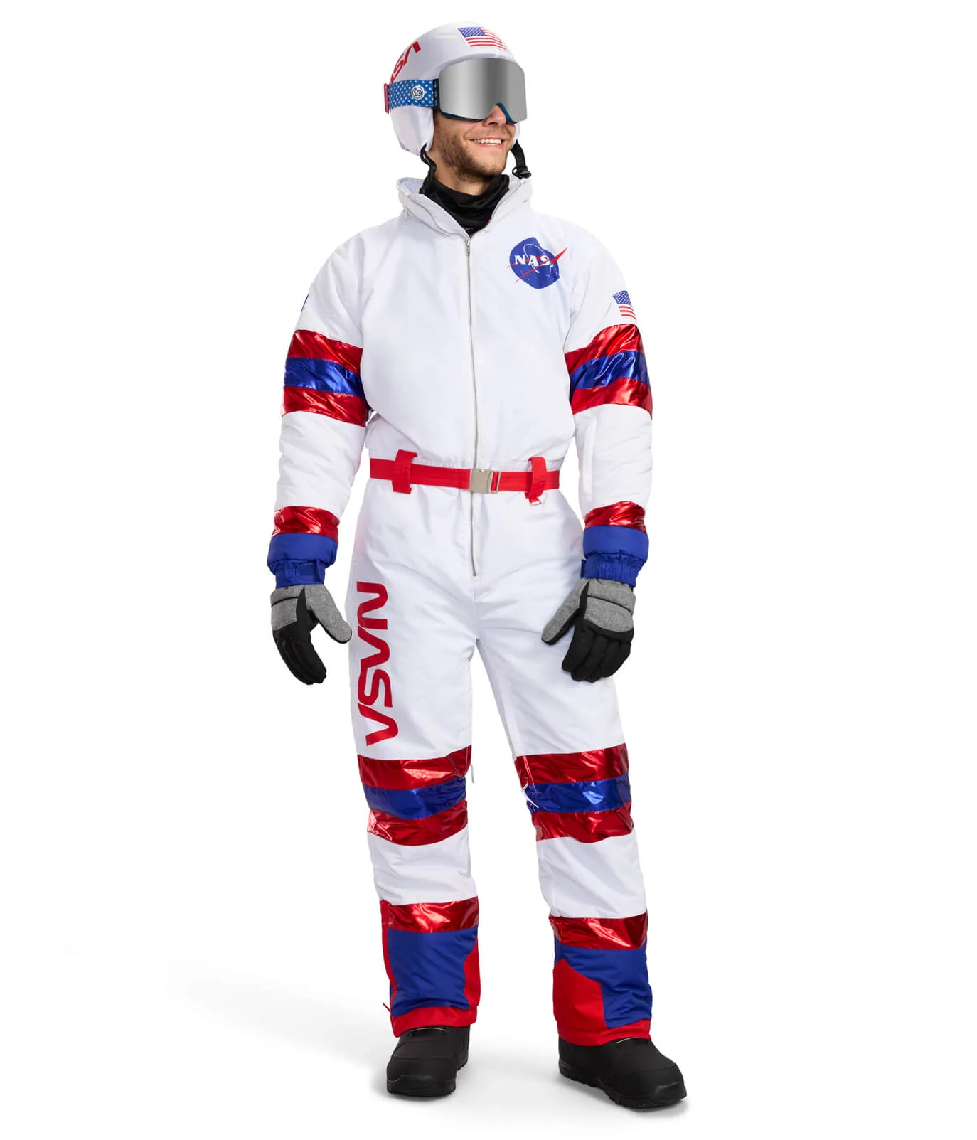 Men's Space Racer Snow Suit and Helmet Cover