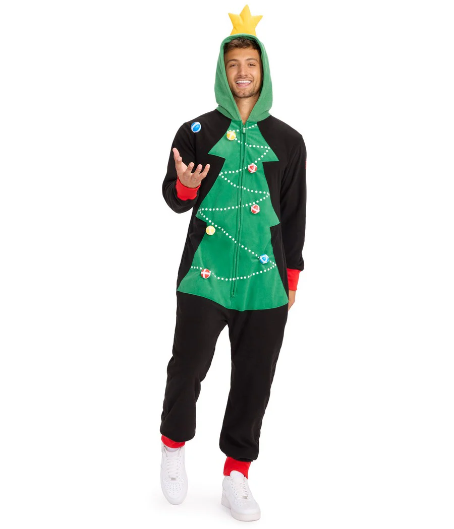 Men's Christmas Tree Toss Game Jumpsuit