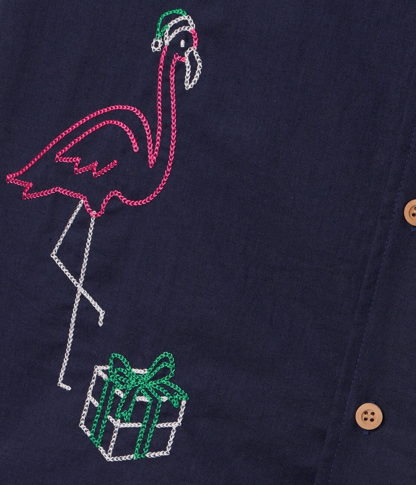 Men's Festive Flamingo Linen Cabana Shirt