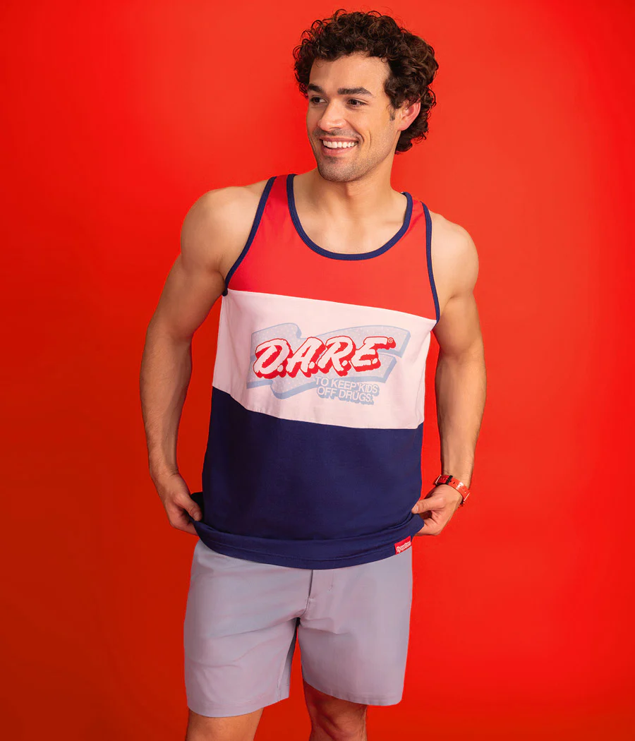 Men's Declaration of DARE Tank Top (Blue)