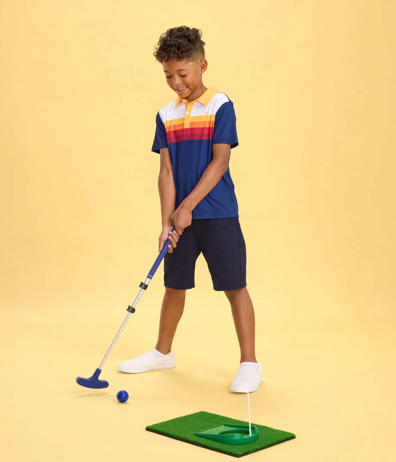 Boy's Slice of Sunset Golf Polo