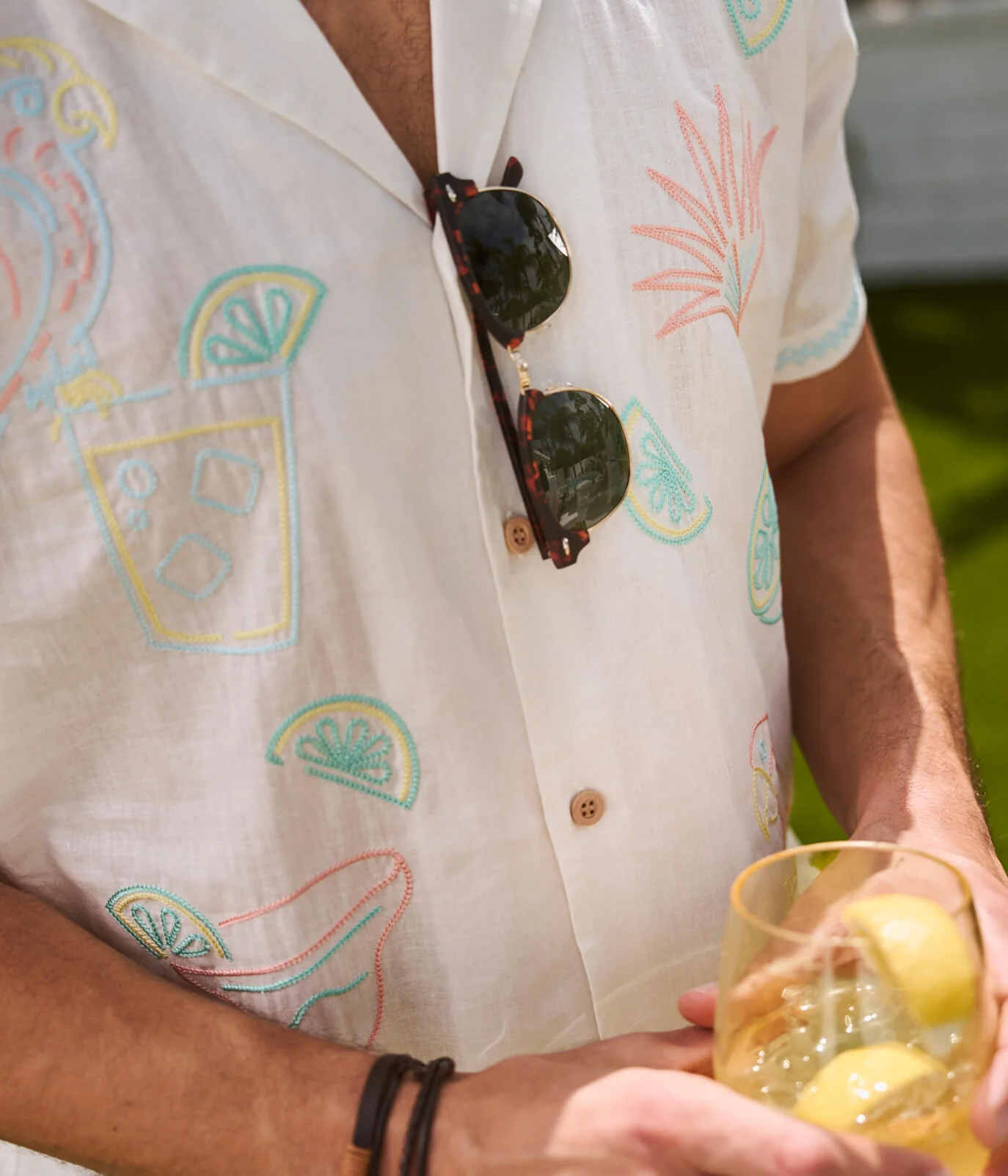 Men's Tequilin' Time Linen Cabana Shirt