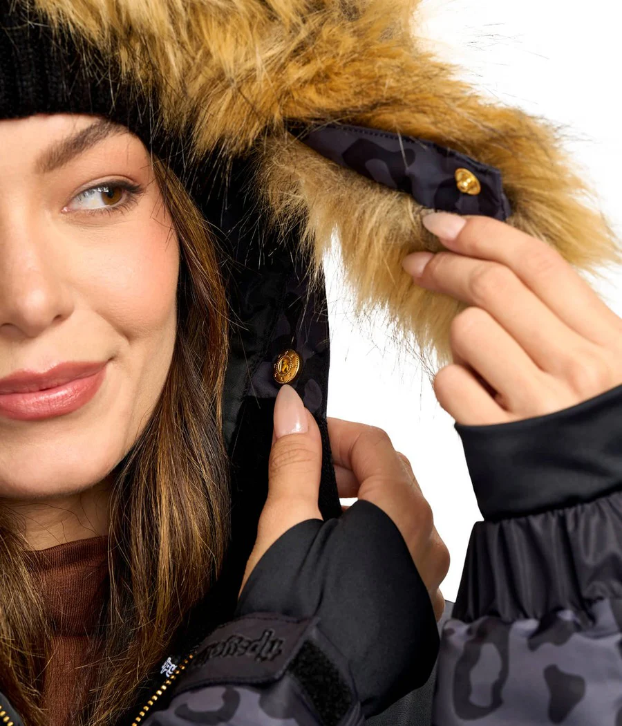 Women's Midnight Leopard Snow Jacket