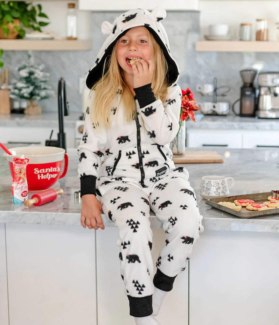 Girl's Beary Christmas Jumpsuit
