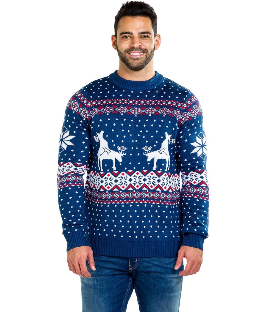 Men's Reindeer Climax Ugly Christmas Sweater