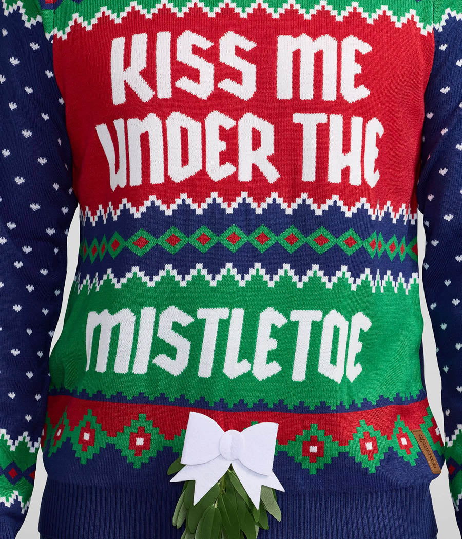 Men's Kiss Under the Mistletoe Ugly Christmas Sweater