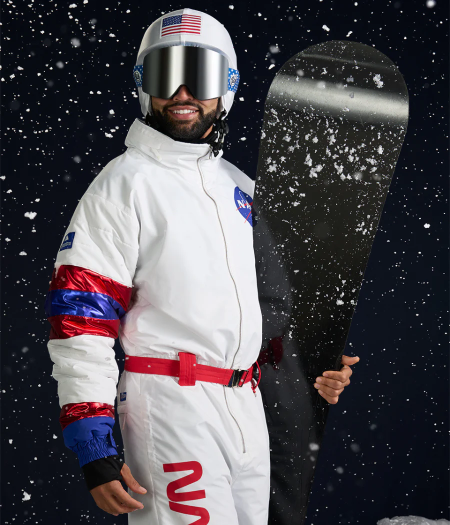 Men's Space Racer Snow Suit and Helmet Cover
